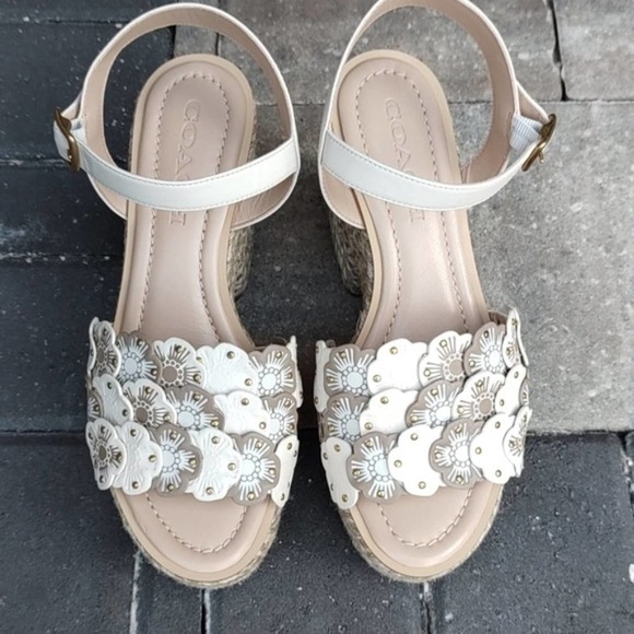 COACH Jae Espadrille Wedge Sandals - Picture 2 of 9